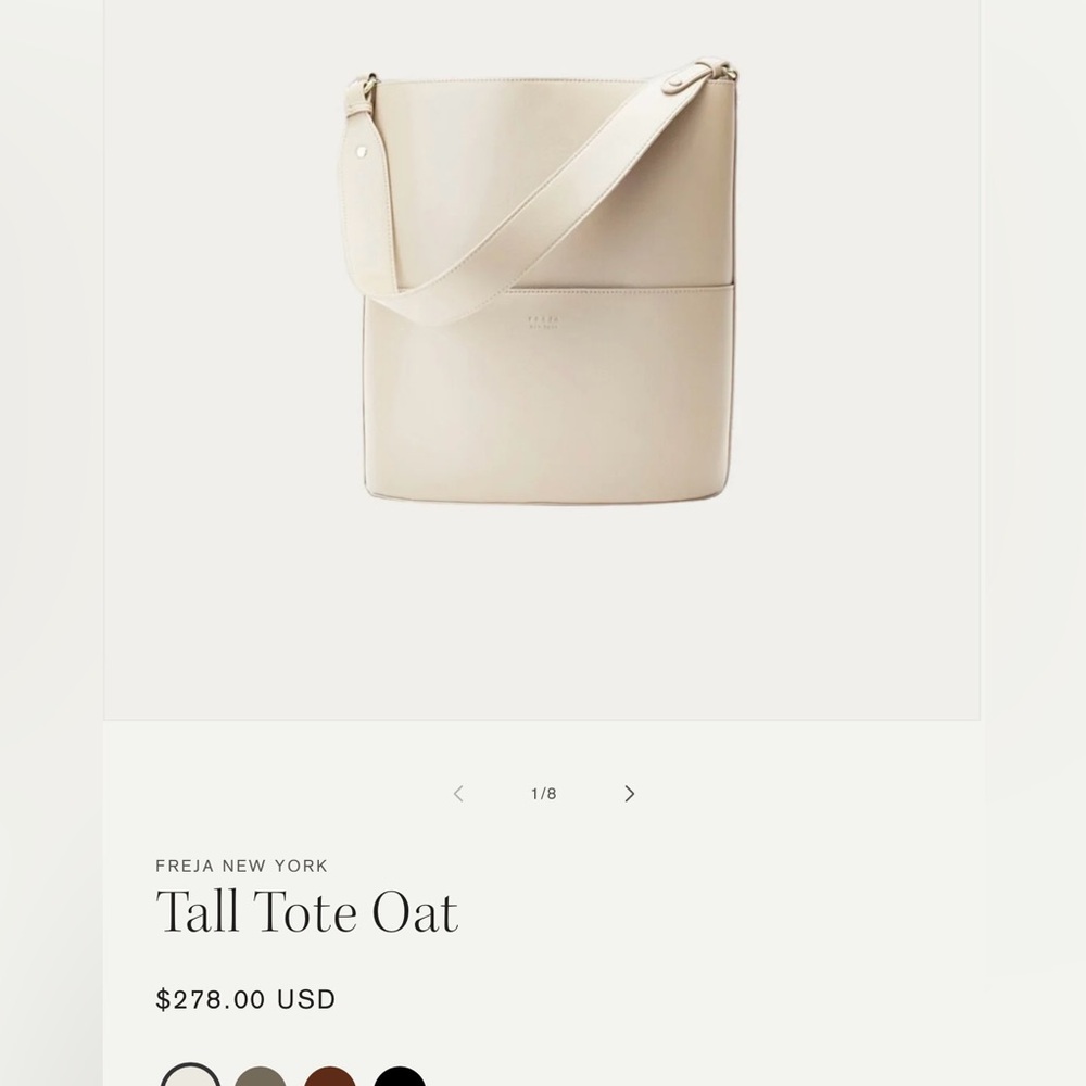 Freja New York Tall tote color oat